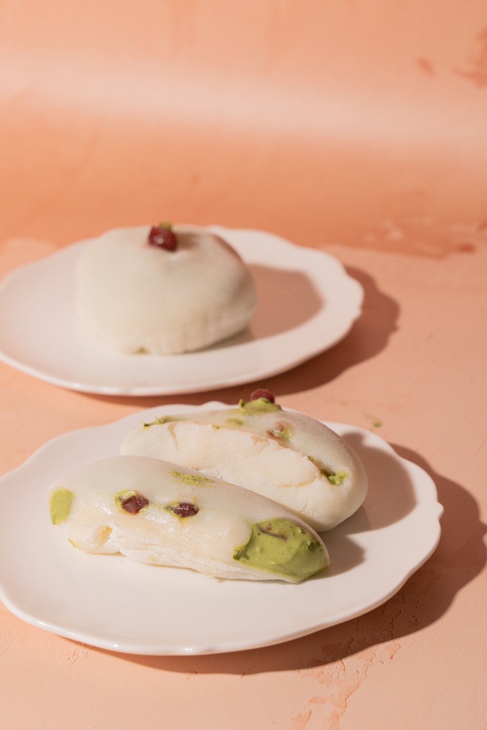 Matcha Mochi with Red Beans